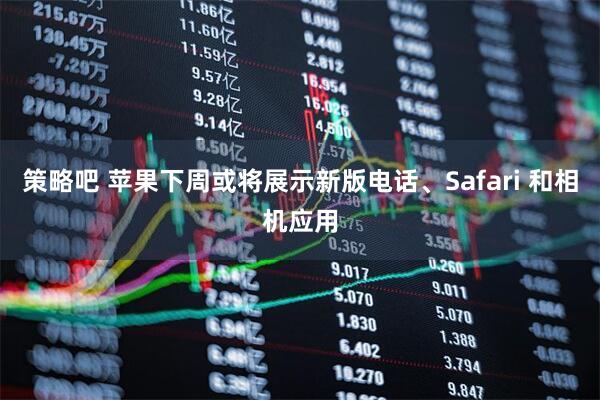 策略吧 苹果下周或将展示新版电话、Safari 和相机应用