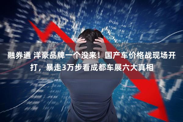 融券通 洋豪品牌一个没来！国产车价格战现场开打，暴走3万步看成都车展六大真相