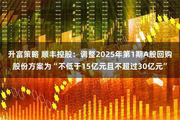 升富策略 顺丰控股：调整2025年第1期A股回购股份方案为“不低于15亿元且不超过30亿元”